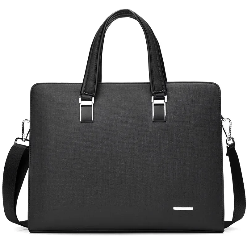 porte-documents de grande capacité pour hommes, sacs à main pour hommes, sac pour ordinateur portable de 15 pouces, sacs à bandoulière de luxe en cuir pu pour hommes