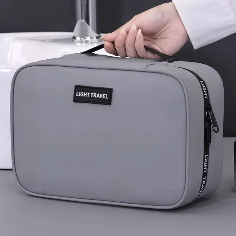 Trousse de Toilette Suspendue Imperméable Grande Capacité, Sac de Voyage Portable, Trousse à Cosmétiques pour Hommes et Femmes, Pochette de Lavage