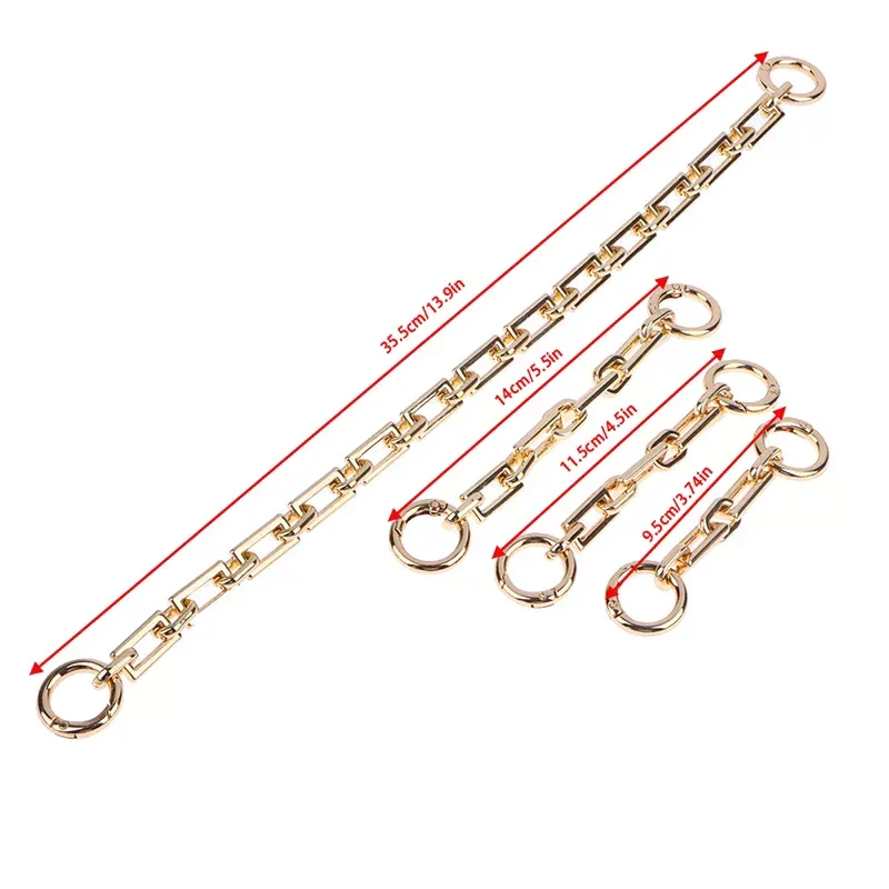 chaîne d'extension de sac à main, bandoulière, sangle de chaîne, boucle de suspension, bricolage, chaîne de remplacement, breloques, accessoires de sac à bandoulière