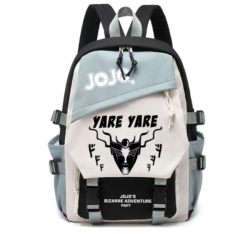 kujō jōtarō anime jojo's bizarre adventure sac à dos étudiant sac d'école toile adolescents sac à dos de voyage en plein air cadeau de mode