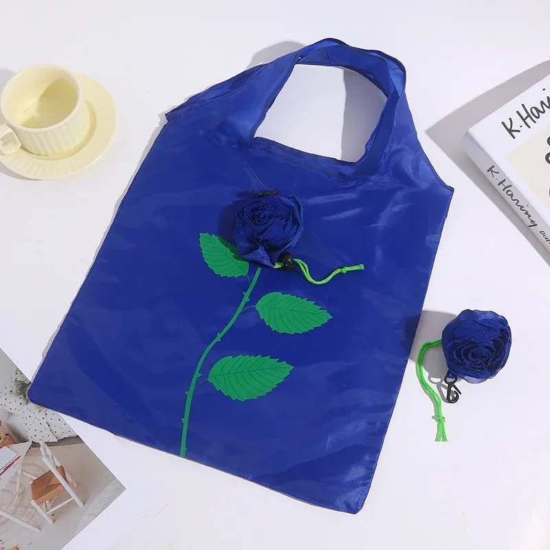 sac fourre-tout pliable rose design, sac de courses de voyage portable de grande capacité, pochette de rangement légère et durable.