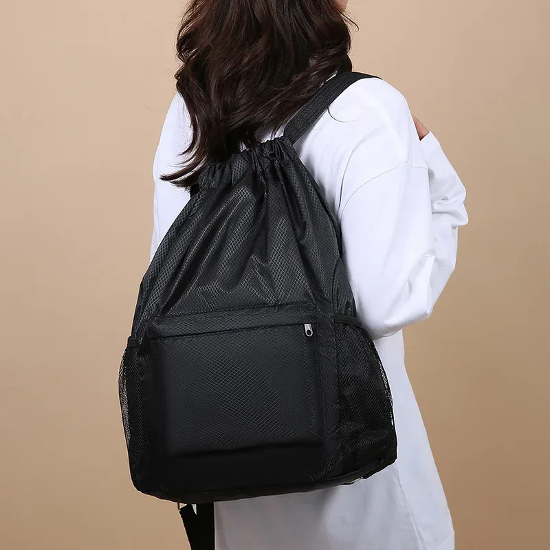 sac de sport léger et étanche, sac à cordon pour salle de sport, basket-ball et voyage, unisexe