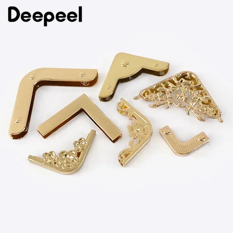 deepeel-boucles de protection des bords du sac à main, décoration d'angle de sac à bagages, fermoirs en métal, accessoires de quincaillerie de bricolage, 25mm, 35mm, 40mm, 45mm, 54mm, 5/10 pièces