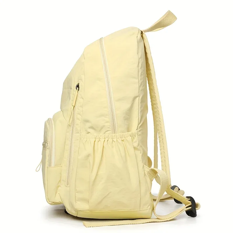 sac à dos minimaliste léger de grande capacité avec bretelles réglables, sacs à dos décontractés de voyage de sport de style collégial