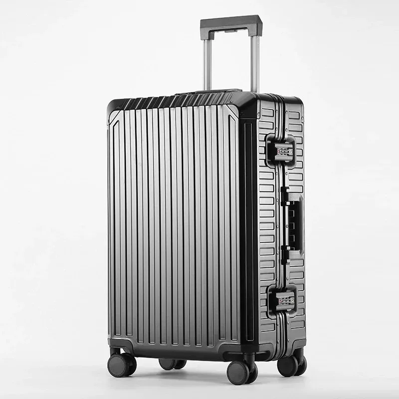 nouvelle valise à roulettes haut de gamme en aluminium-magnésium 100 %, idéale pour les voyages, parfaite pour les valises de marque spinner