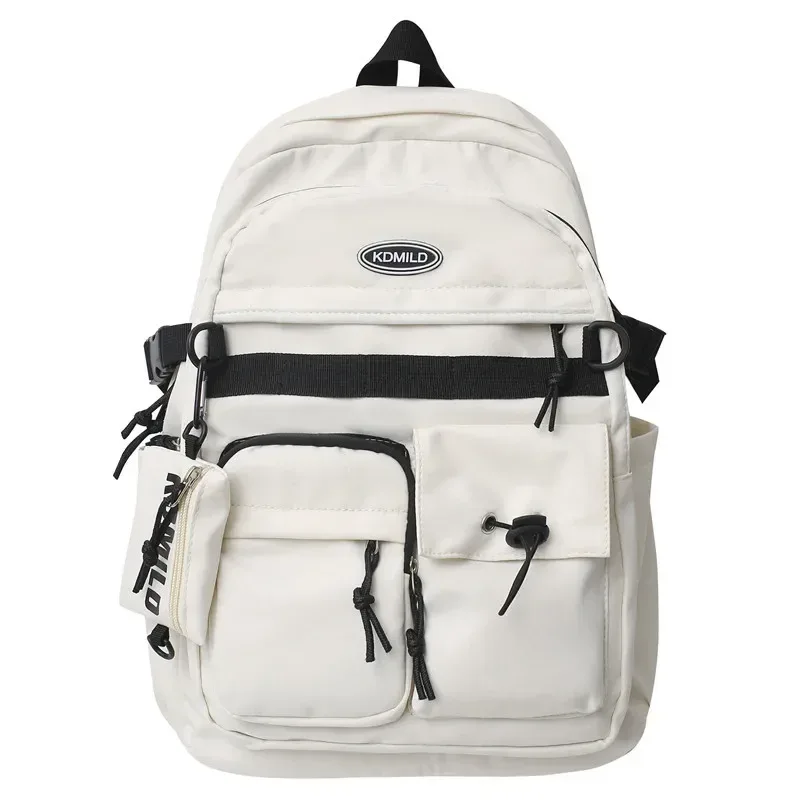 sac à dos en toile à fermeture éclair de grande capacité, cartable de voyage pour ordinateur, pour jeune étudiante et homme