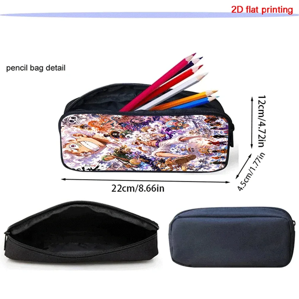 sac à dos scolaire one piece 15 pouces, 3 pièces, léger et durable, avec sac bandoulière et trousse à crayons pour garçons et filles de 6 à 10 ans