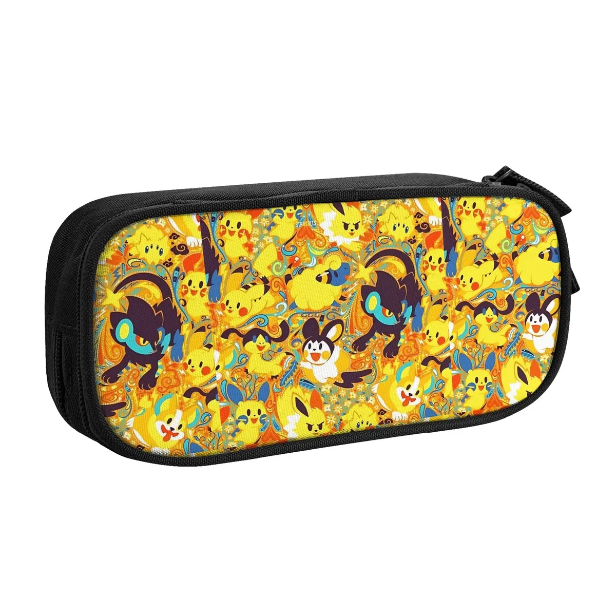 sacs personnalisés pokemon eevee eeveelution de grande capacité pour enfants, trousse à crayons d'école pour garçons et filles