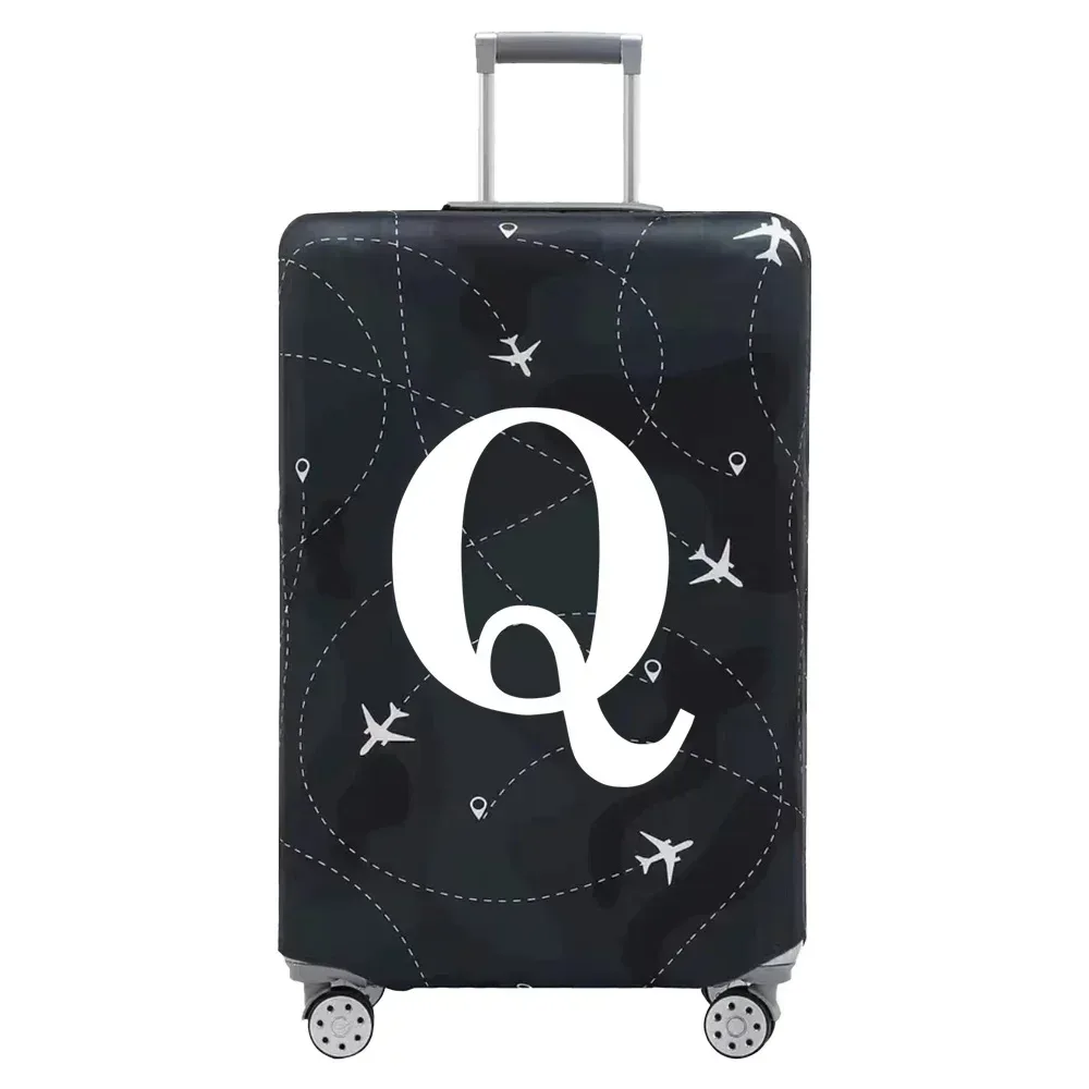 juste de protection en tissu pour bagages, housse anti-poussière anti-rayures, valise trempée pour sac de 18 à 32 pouces, lettre blanche, accessoires de voyage