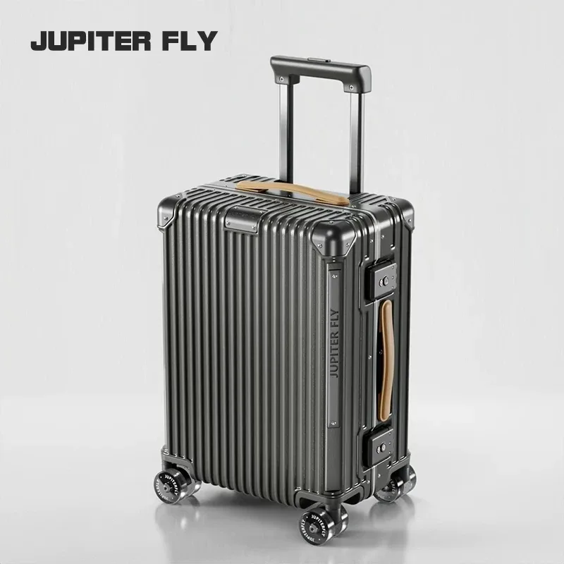 valise de luxe matériau pc de haute qualité avec cadre en aluminium boîtier de chariot à verrouillage tsa roues de patinage 18/20/24/26/28 bagages roulants