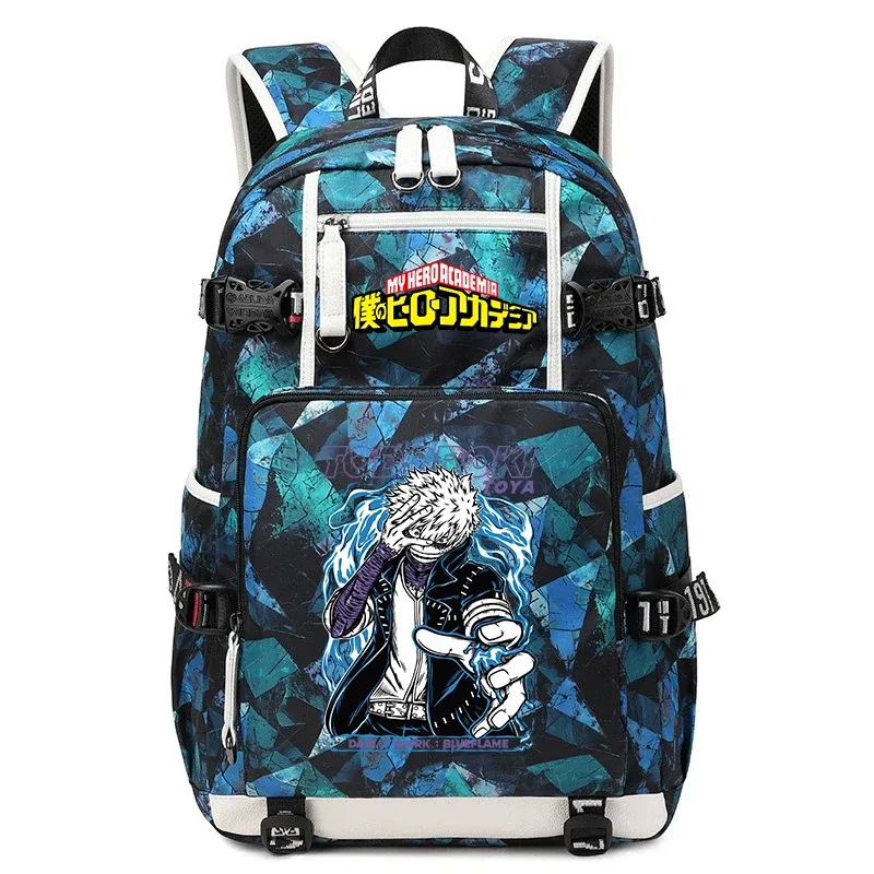 sac à dos d'école imprimé my hero academia, grande capacité, sac à dos décontracté pour garçons et filles, sac à livres de voyage pour enfants