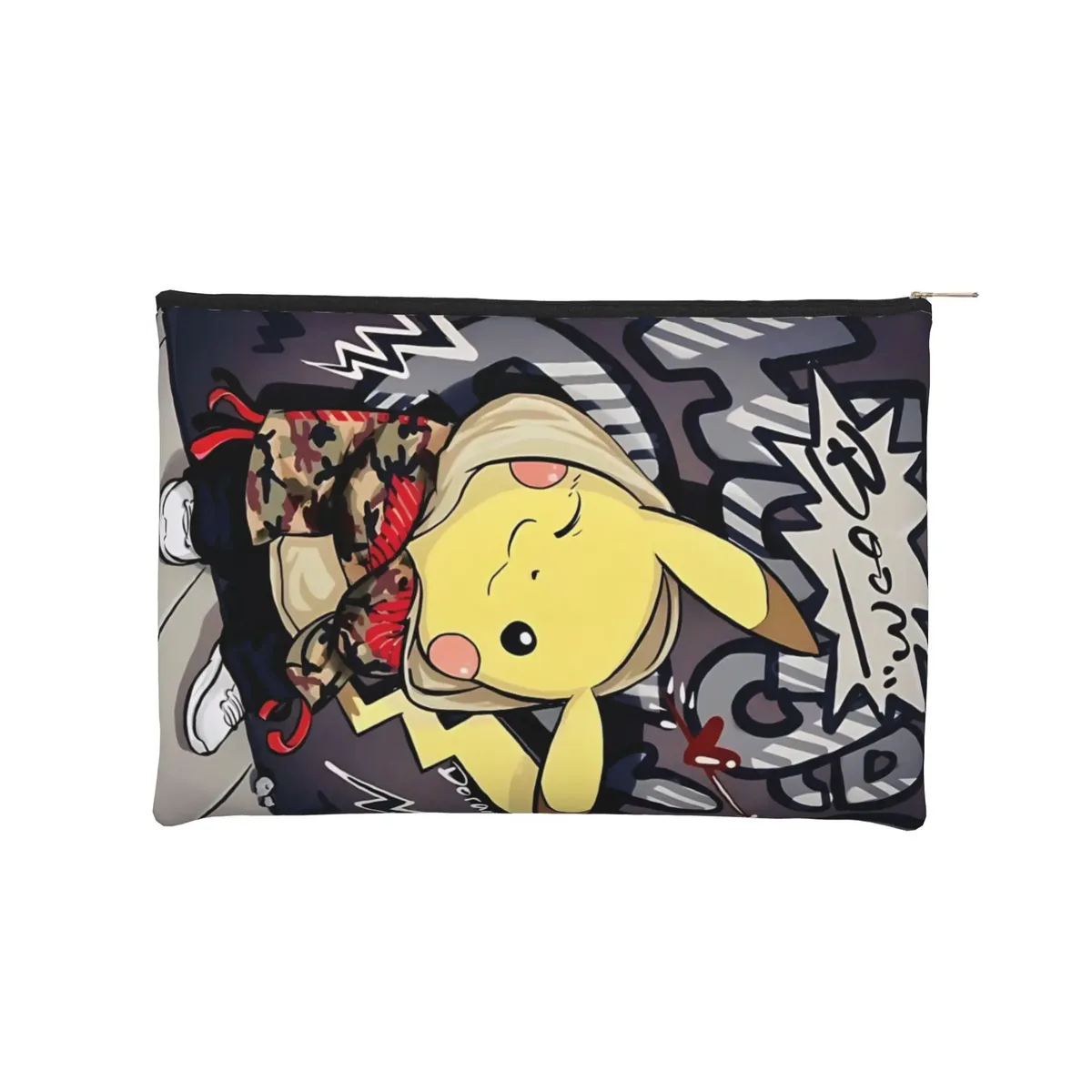 sac de voyage élégant et mignon pokemon pikachu, trousse de maquillage, trousse de toilette avec fermeture éclair, pochette cosmétique de voyage