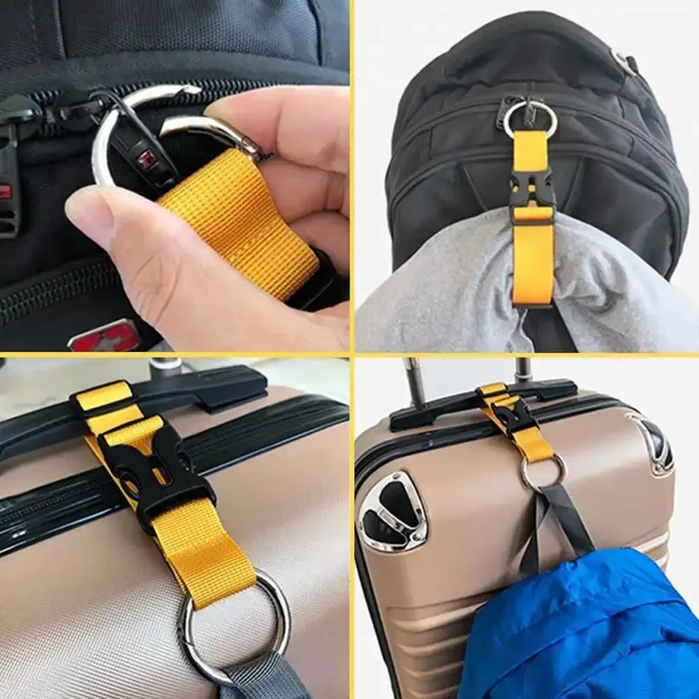 Sangle externe pour sac à dos de voyage, sangle portable avec structure de dégagement, sangle de bagage Add-A-Bag, ceinture, porte-veste
