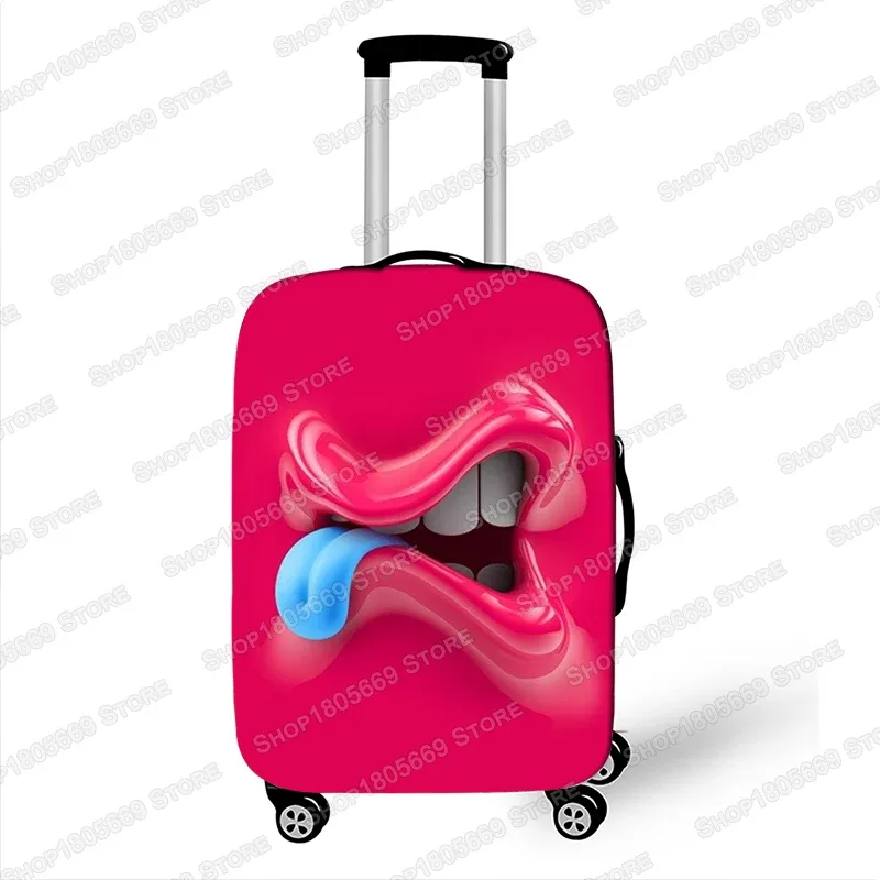 housse de valise imprimée expression drôle pour dames, housse de protection élastique pour bagages, housse anti-poussière