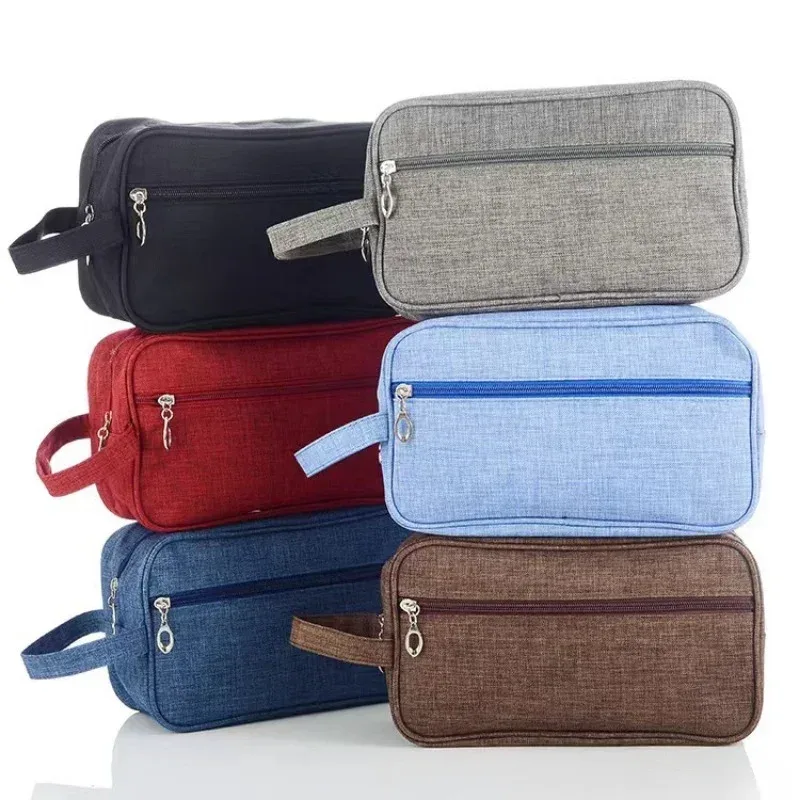 nouvelle trousse de maquillage imperméable en tissu oxford, organiseur de voyage pour homme, trousse à cosmétiques portable, trousse de toilette multifonctionnelle pour femme