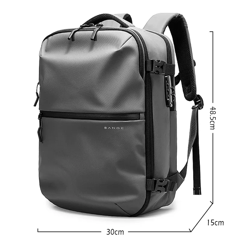 bange anti-vol hommes voyage sac à dos compression sous vide 15.6 pouces sac à dos pour ordinateur portable pour affaires sac d'école pack randonnée sacs à dos