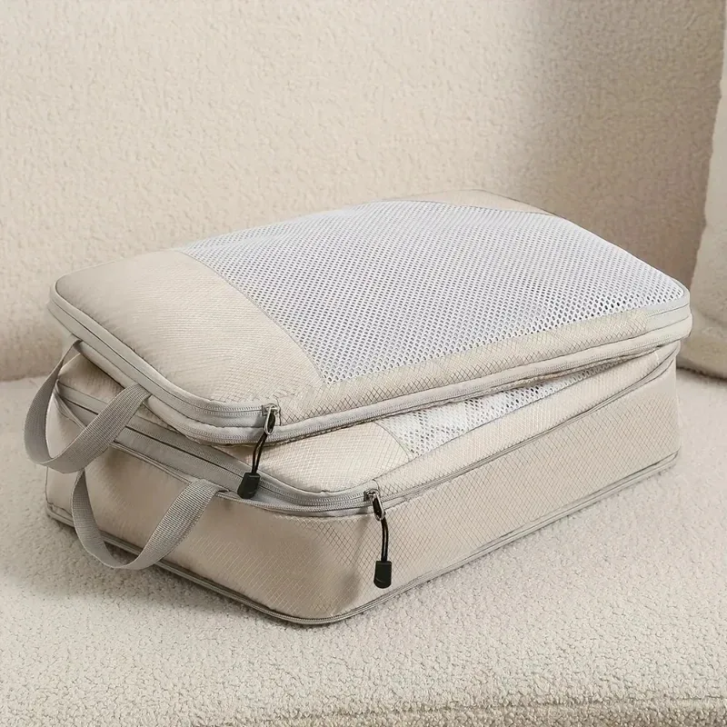 lot de 3 cubes de compression de voyage, organisateur de bagages, essentiels de voyage, cubes de compression pour bagages à main