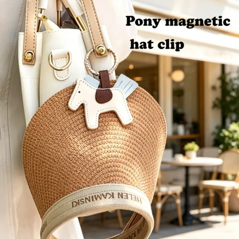 clip magnétique pour chapeau, support de chapeau en cuir pu pour sac à main, sac à dos, bagages, clip de fixation pour lunettes, accessoires de voyage essentiels