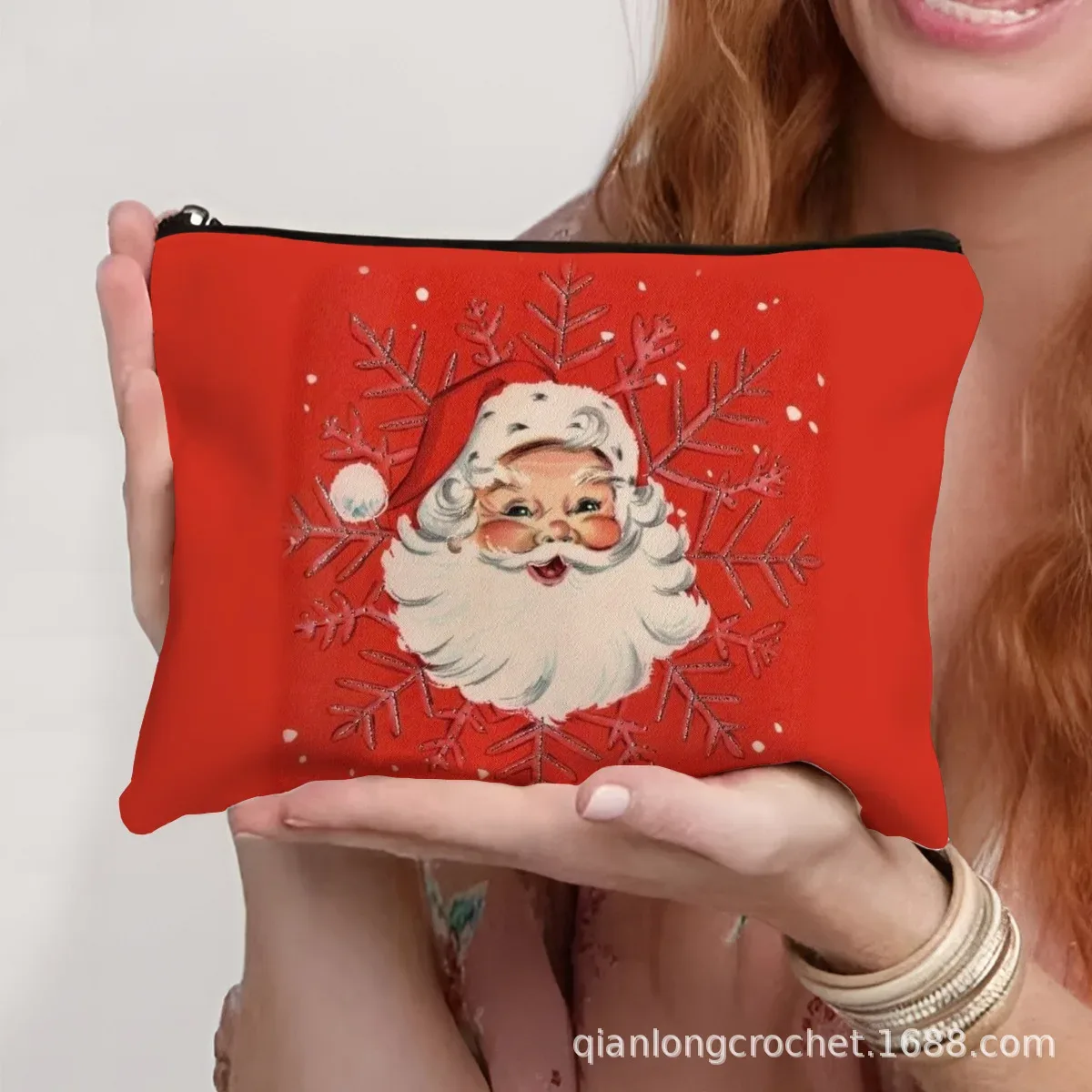 sacs de maquillage tendance de noël, étuis à crayons imprimés bonhomme de neige et sacs de rangement pouvant être personnalisés pochette de maquillage, offre spéciale