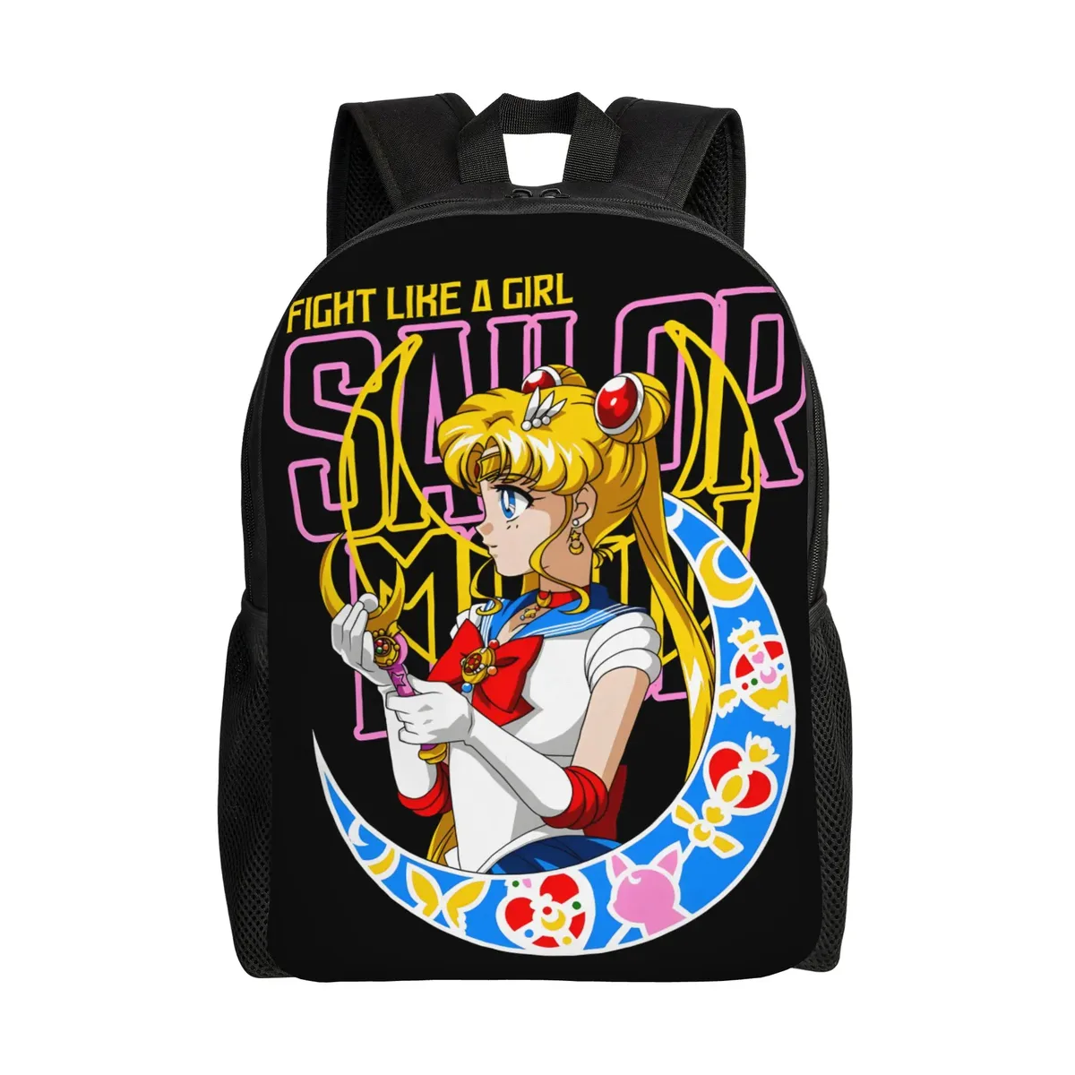 sac à dos pour ordinateur portable luna cat face, nouvelle collection scolaire, sailor moon, pour adolescents, 1 pièce