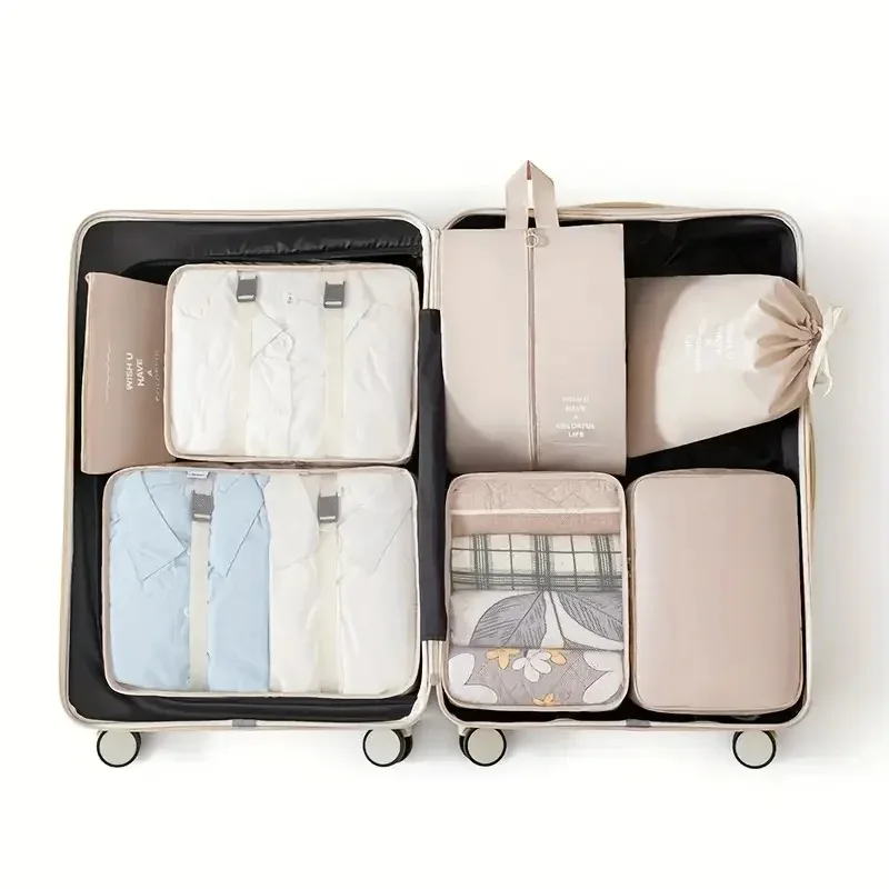 【 ensemble de 10 pièces 】 ensemble de cubes de rangement pour voyage - sacs de tri pour le linge, sacs de rangement pour le voyage