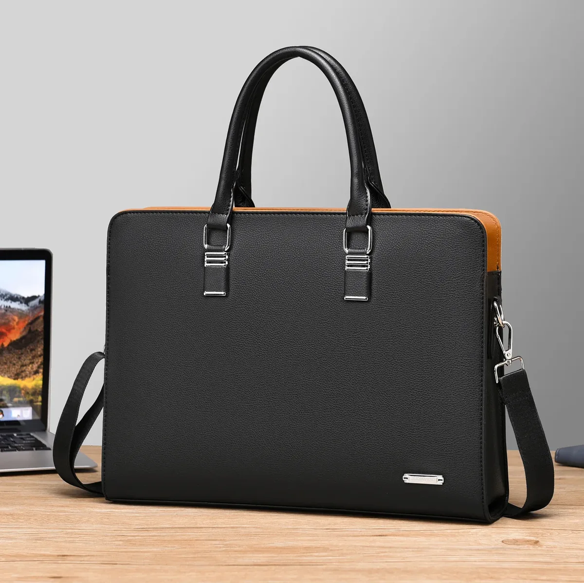 sacs pour hommes grande capacité en cuir sacs à main en peau de vache pour hommes mallette d'affaires sac à bandoulière sac d'ordinateur de voyage d'affaires