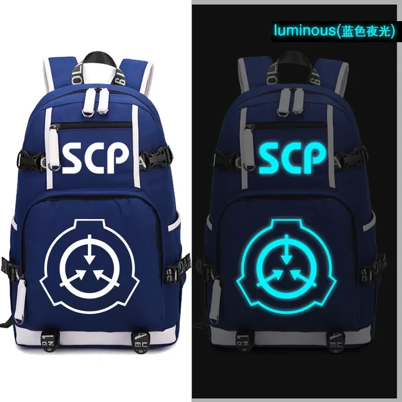 sac à dos scp secure contain protect, cartable noir, sacs d'école de dessin animé, sac à dos de voyage lumineux, sacs initiés par ordinateur portable usb