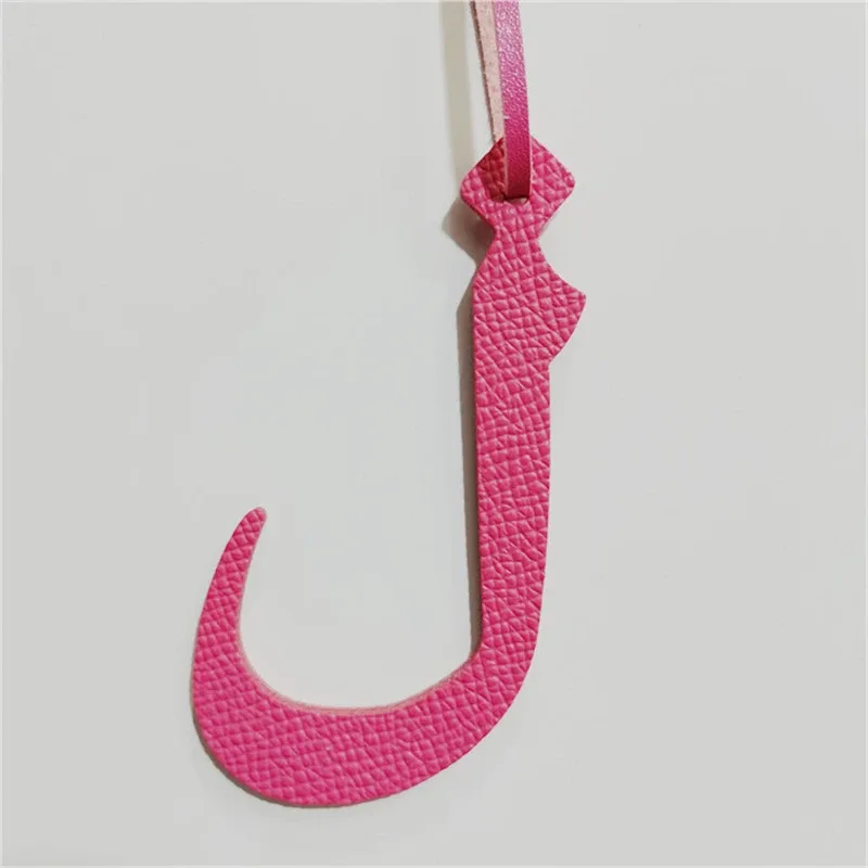 nouveau porte-clés de luxe en cuir véritable avec lettre arabe l, pendentif de sac à dos, breloque de sac pour femmes