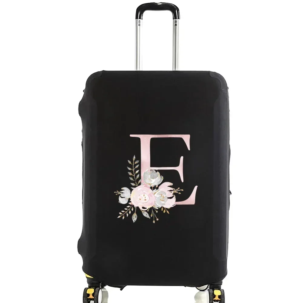 housse de protection élastique épaisse pour bagages, housse anti-poussière, anti-rayures, housse de valise, combinaison à fermeture éclair pour sac de 18 à 32 pouces, série fleur rose