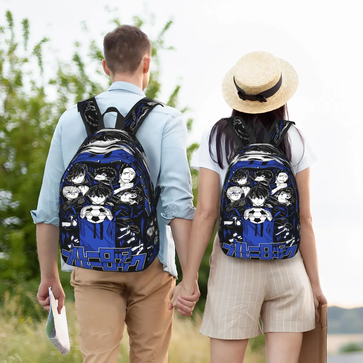 sac à dos anime blue locks pour hommes, sacs à dos légers en polyester, sacs modernes pour lycée, sac à dos de camping de haute qualité