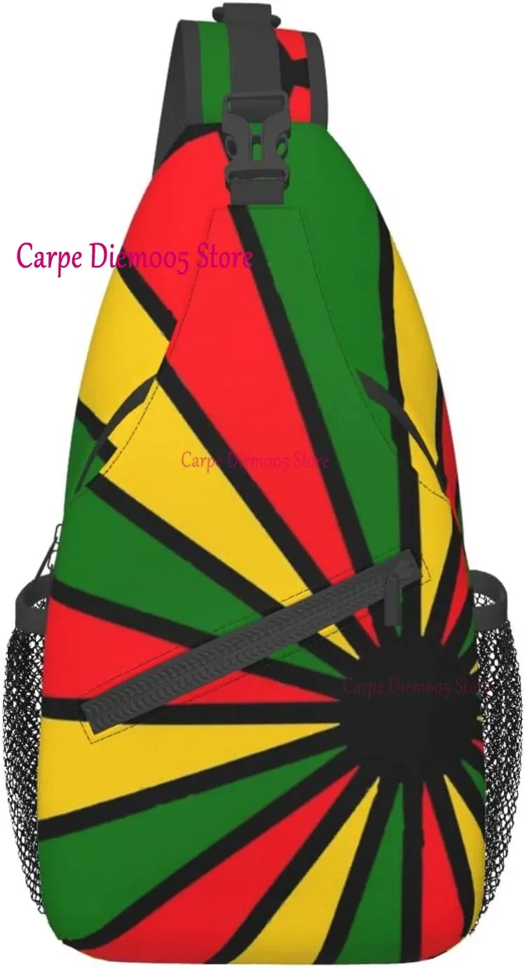 sac à dos à bandoulière drapeau de la jamaïque pour hommes et femmes, sac de sport durable pour le cyclisme, les voyages, la randonnée, le jour