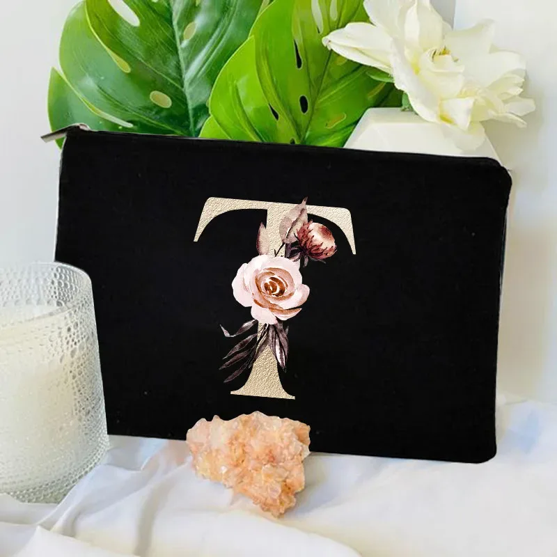 trousse de maquillage femme, pochette de voyage pour demoiselle d'honneur, organisateur de toilette, pochette de rangement pour fête de mariage, trousse à crayons pour mariée