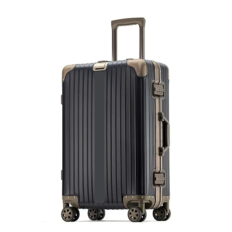 valise de voyage épaisse tout en aluminium de grande capacité de 32 pouces, cabine de voyage, valise en métal de 20 à 32 pouces, serrure douanière tsa