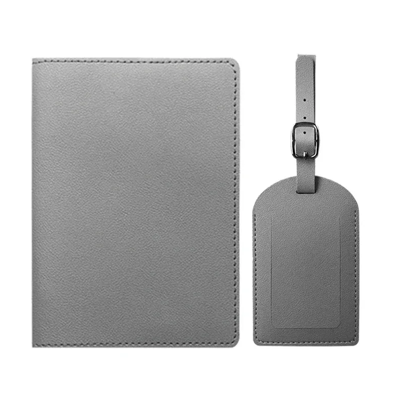 couverture de passeport personnalisée gratuite, ensemble d'étiquette de bagage, porte-billet en cuir pu soomth, ensemble d'accessoires de voyage personnalisés, mode