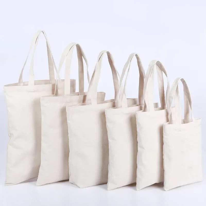 sacs fourre-tout en coton beige, sac à bandoulière en toile, grands sacs de courses réutilisables de grande capacité pour l'épicerie, les sorties sur la plage