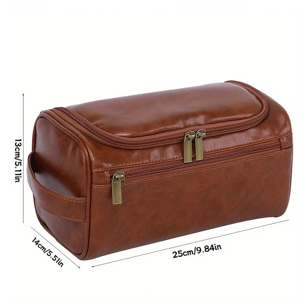 trousse de toilette suspendue à motif personnalisé, sac de lavage portable classique pour articles de rasage et soins de la peau, idéal pour les voyages d'affaires quotidiens