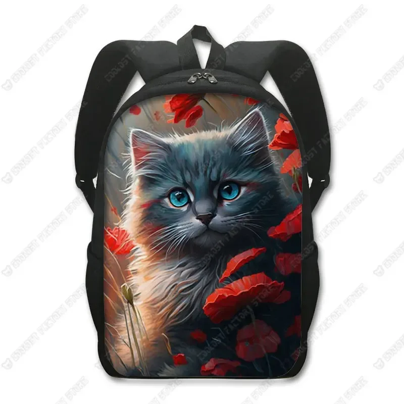sac à dos chat mignon chat persan/siamese, sacs d'école pour enfants pour adolescents, chat britannique écossais, sacs à dos pour ordinateur portable, sac de livre chaton