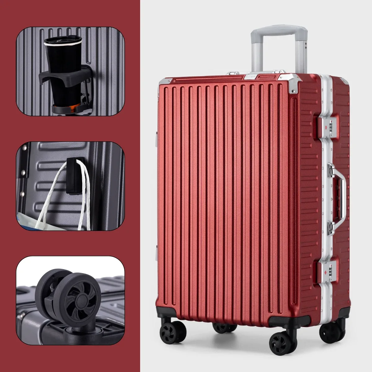 valise à roulettes multifonctionnelle solide et durable, nouvelle valise de grande capacité, boîte de mot de passe pour étudiant à roue universelle