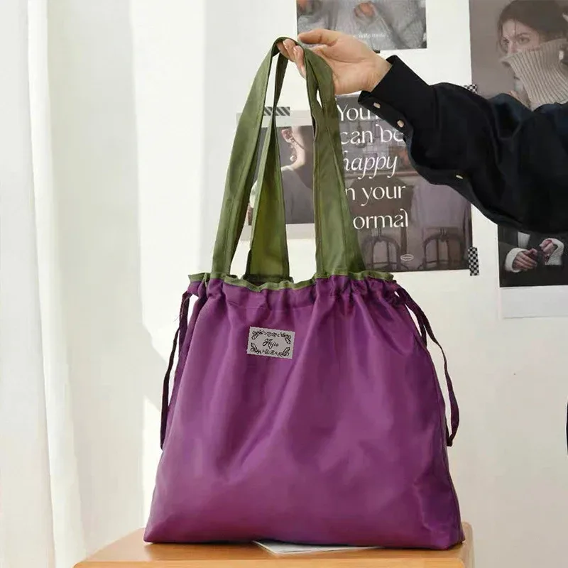 sac à bandoulière pliable tendance, imperméable, grande capacité, pour le shopping et le rangement – offre spéciale