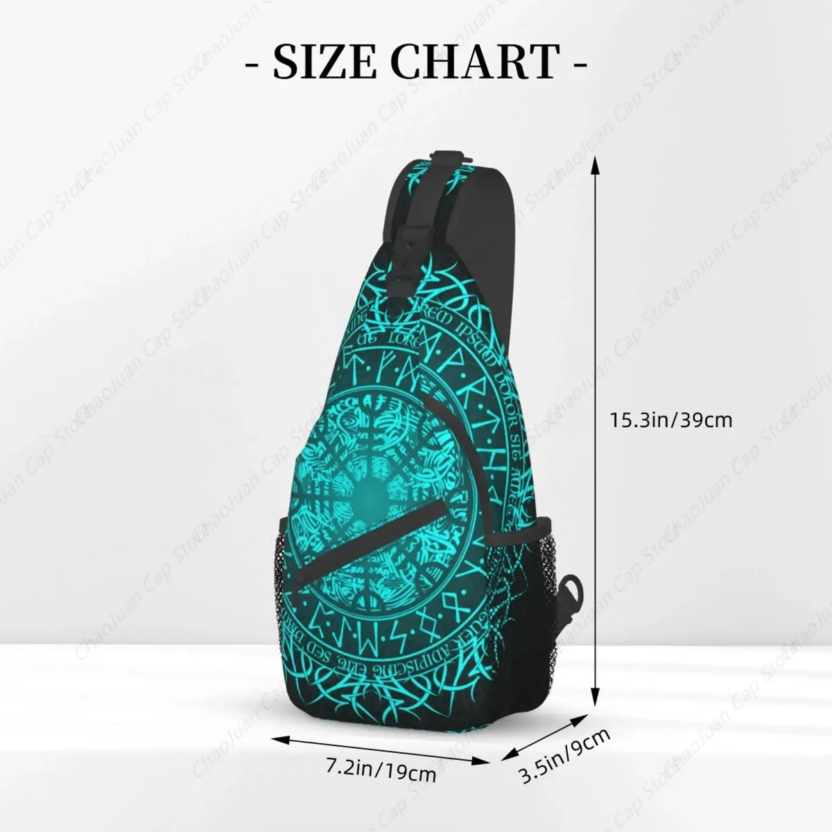 bleu viking végétarien boussole fronde sac à dos sac pour femmes hommes poitrine sac à dos sac à dos à bandoulière pour voyage sport