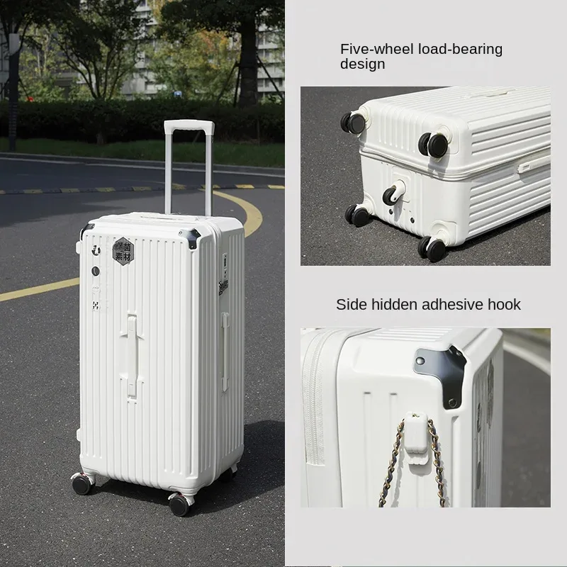 valise de voyage surdimensionnée de 28/30/36/50 pouces avec cinq roues tournantes, boîtier embarqué de 20 pouces, bagages à roulettes de grande capacité pour pc