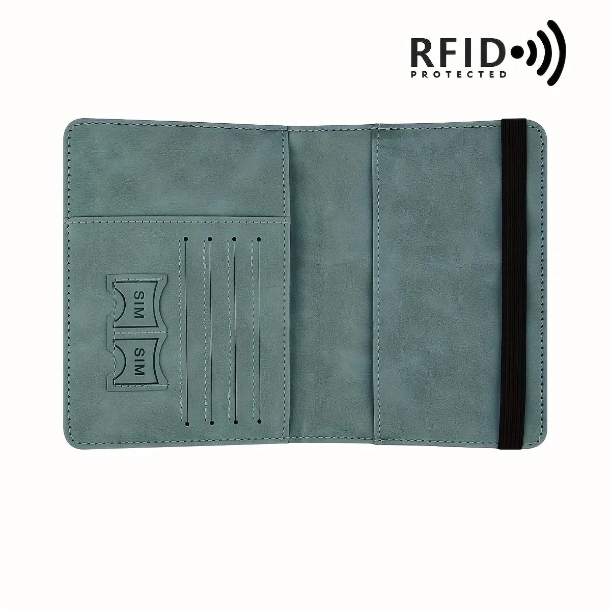 porte-passeport rétro en pu, portefeuille multifonction avec blocage rfid, housses de passeport avec emplacements pour cartes et objets personnels
