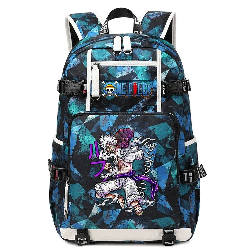 sac à dos d'école décontracté imprimé anime luffy, grande capacité, sac à livres pour garçons et filles, voyage, sport