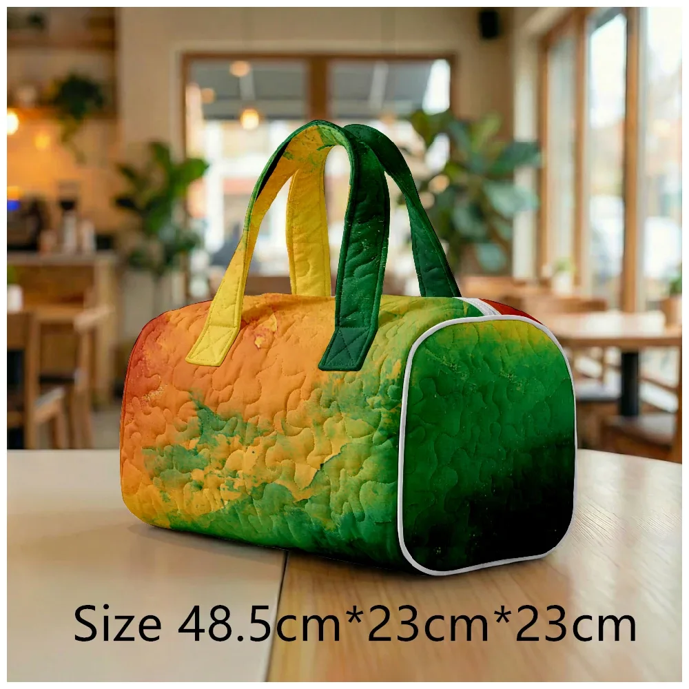 sac fourre-tout matelassé tendance pour femme, imprimé tie-dye aquarelle, sac à bandoulière bohème chic pour la plage, les voyages, la gym, le camping, bagage à main