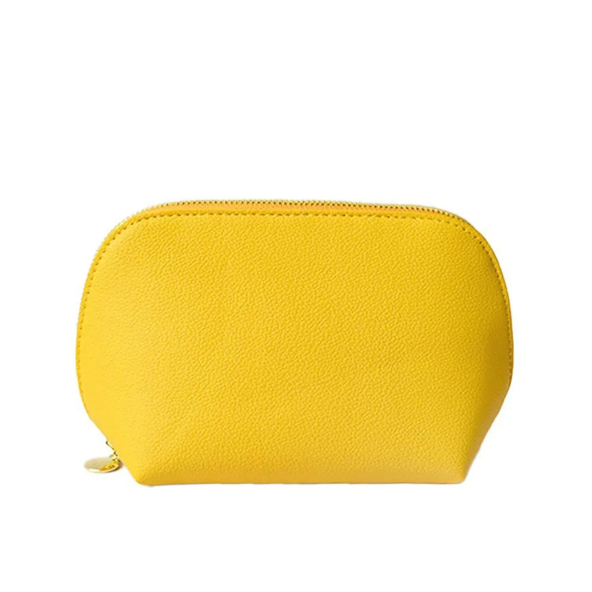 sac de rangement de cosmétiques en cuir pu avec lettres personnalisées, sac de maquillage de couleur unie d'atmosphère simple classique, sac de lavage avancé à fermeture éclair
