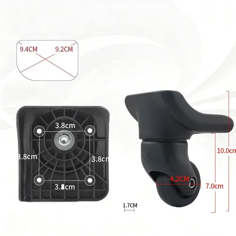 roues de rechange pour valise american tourister d043, accessoires de valise, roulettes de valise à roulement fluide, pièces de rechange