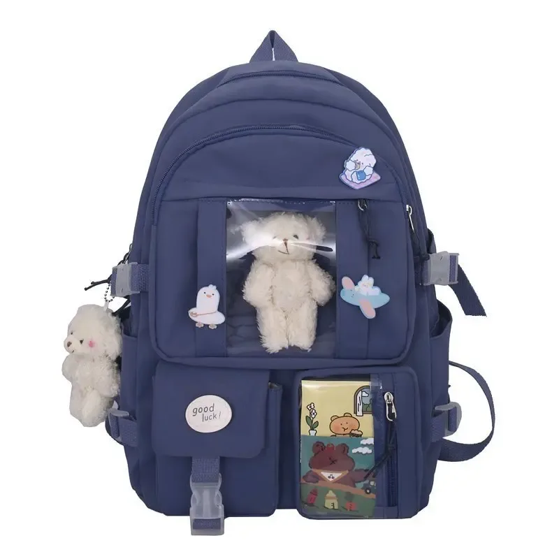 sacs à dos multi-poches pour adolescentes, pour l'école, grande capacité, kawaii