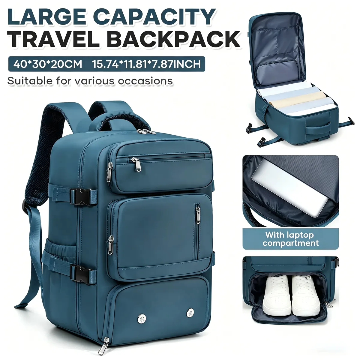 sac de cabine ryanair 40x30x20, sac à dos de voyage pour femmes et hommes, sac pour ordinateur portable, sac à dos pour bagages à main, sac de cabine pour avion, sac d'étudiant