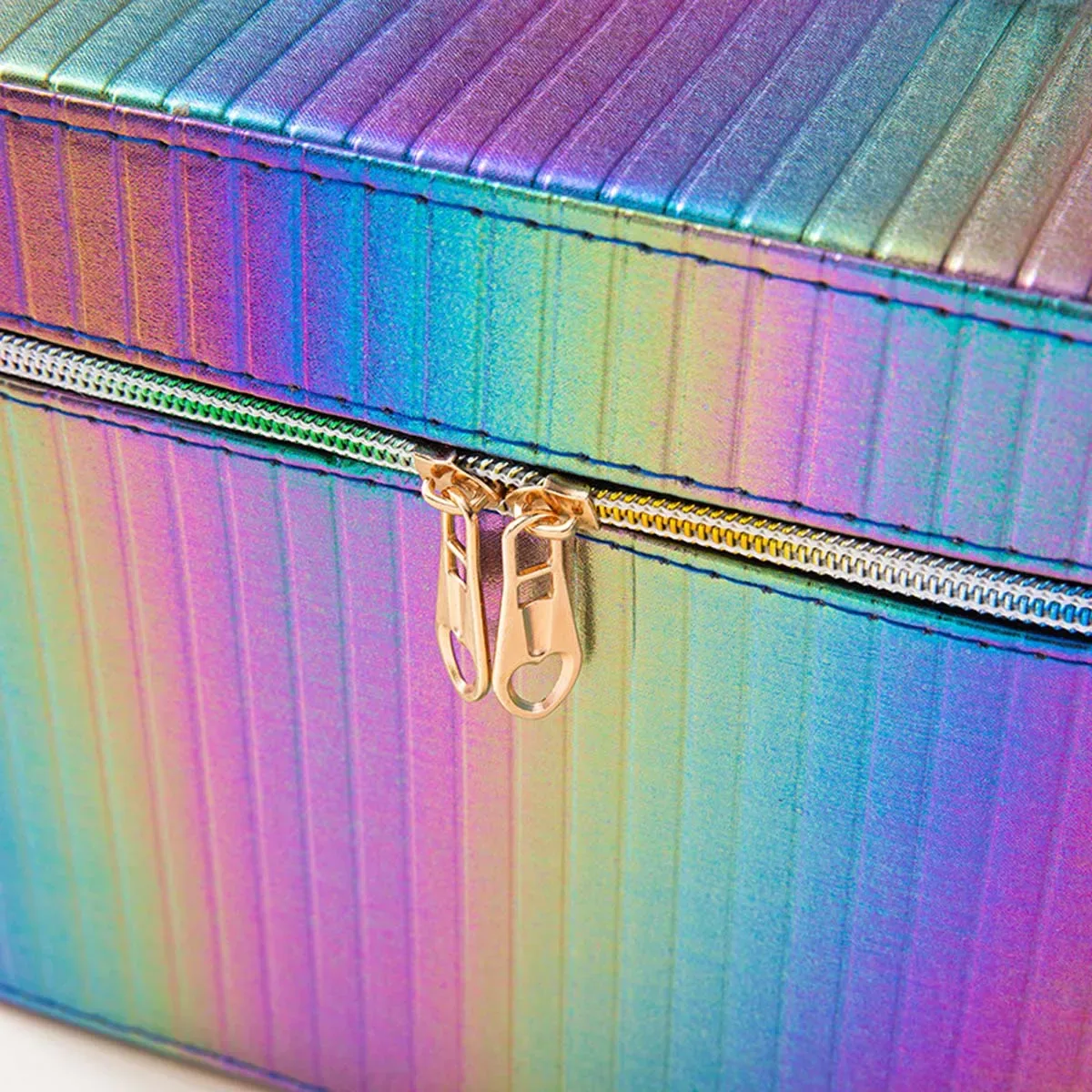 trousse de maquillage professionnelle, boîte de rangement de maquillage portable de grande capacité, mini sac de maquillage en pu portable, couleur vive