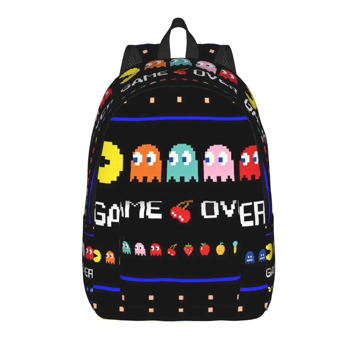 sac à dos pac-man, sacs à dos modernes pour hommes, sacs de voyage à motifs, sacs d'école secondaire, sac à dos de haute qualité